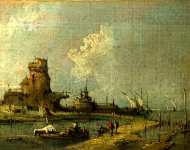 Imitator of Francesco Guardi - A Ruin Caprice